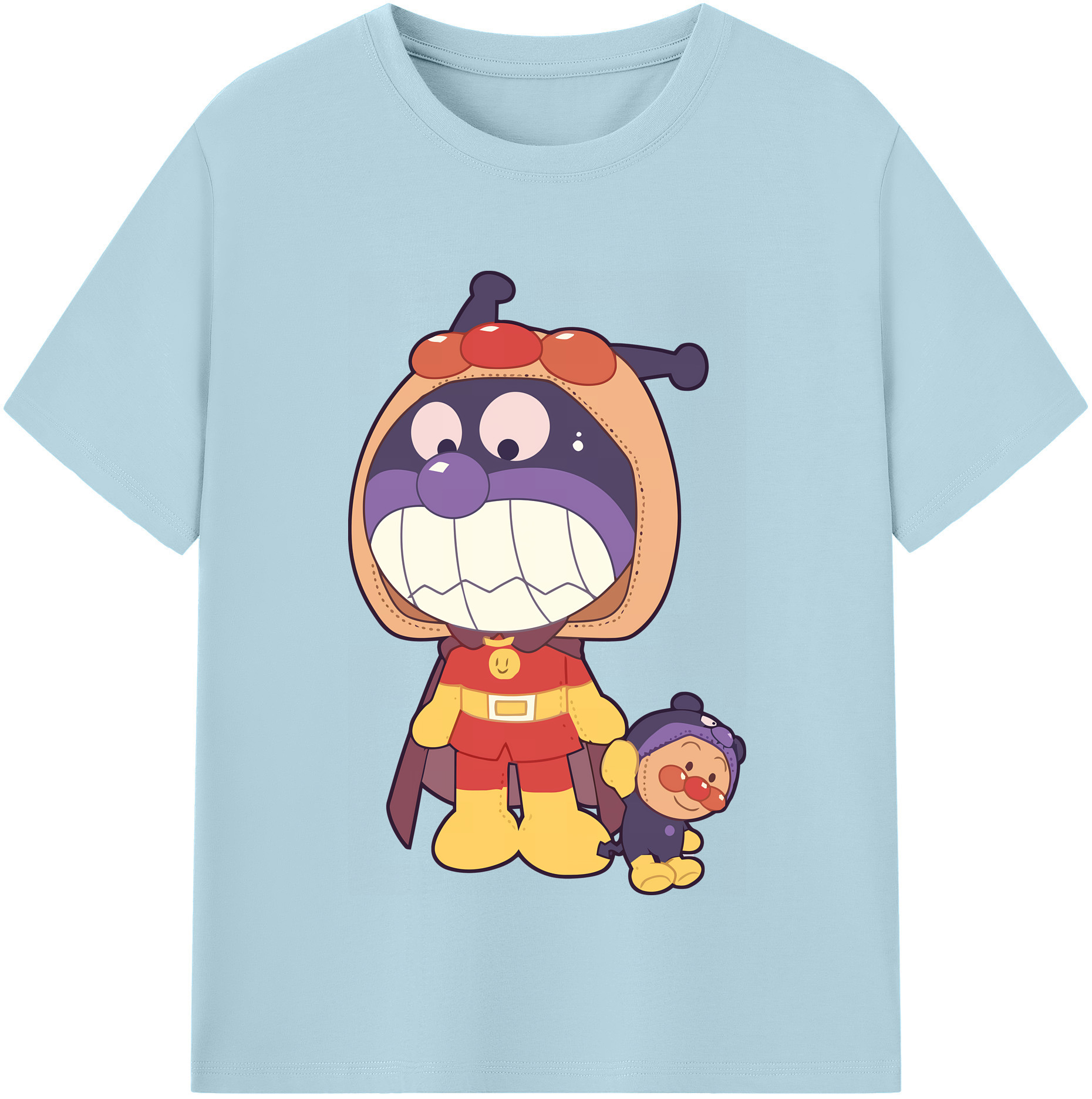 （画像用） アンパンマン Anpanman 綿100％半袖Tシャツ（フロントプリント）